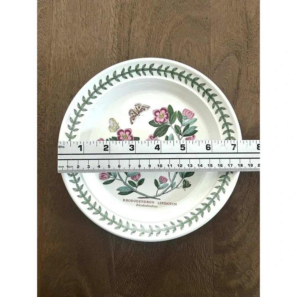 Portmeirion Botanic Garden Bread & Butter Plate Rhododendron Lepidotum 7.25